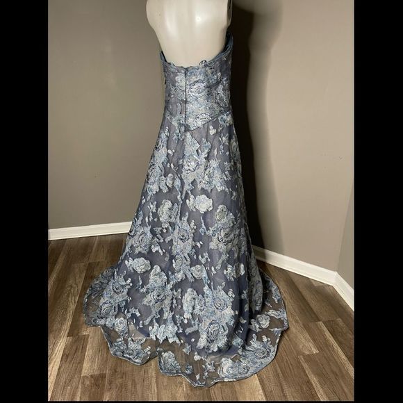 Rene Ruiz Collection Floral Fil Coupé Strapless Gown US 14 $1795 - Picture 7 of 8